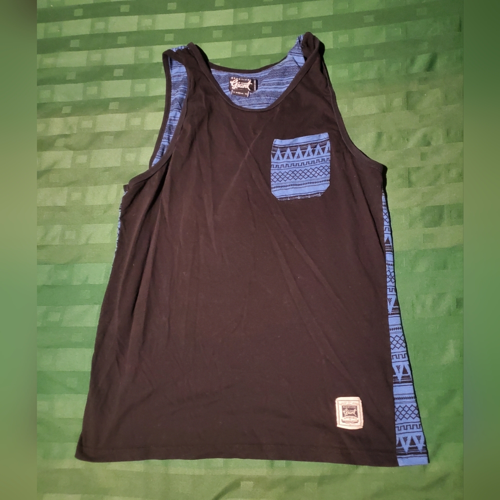 Large Blue and Black Tank Top